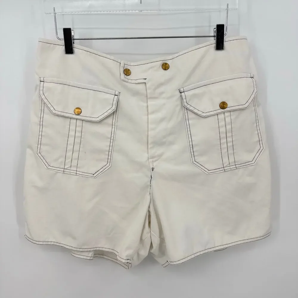 Vintage State O Maine by John Weitz White Shirt & Pool Shorts Mens XL Cabana Set